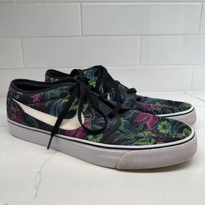 Nike Skateboarding Shoes Men's Size‎ 12 Sneakers Low Top Floral Black Purple